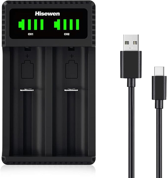 Allytec Electronics Co.,Ltd. Allytec 18650 Akku Ladegerät mit LED Display für 3.7V Lithium Ionen Batterien 18650 21700 26650