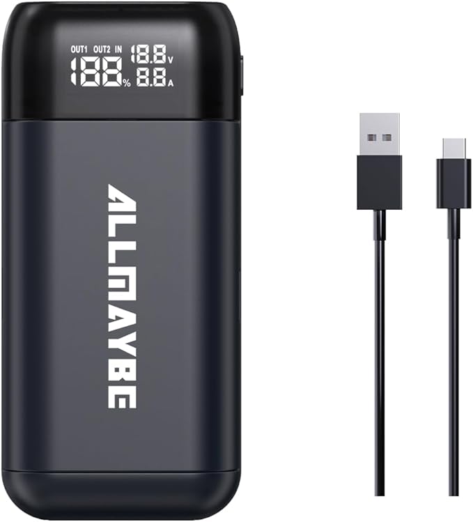 ShenZhen XTAR Electronics Co., Ltd XTAR PC2 Ladegerät für 21700 & 18650 Akkus mit USB-Ausgang und digitaler Anzeige (2025, Schwarz)