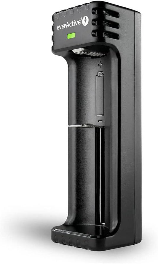 everActive LC-100 Ladegerät für 1x 18650 Li-Ionen-Akku, Micro USB, professionell & sicher
