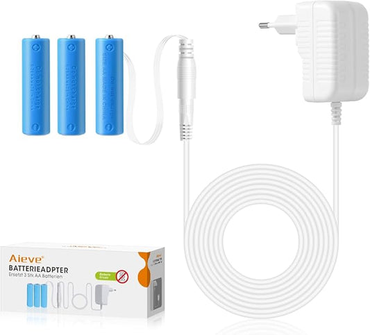 AieveDirect 4,5V Netzteil Batterieadapter Ersatz für 3x AA Batterien kompatibel mit AVM Fritz! DECT 302 Funkthermostat, LED Lichterketten