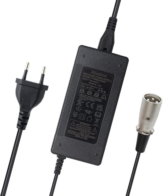 Abakoo 29,4V 2A Ladegerät für 24V 10AH Akkus mit 3pin XLR Stecker & LED-Ladeanzeige – FY0682942000