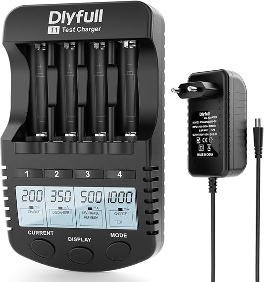 Nein Auslaufartikel (Produktion durch Dlyfull Akku Ladegerät 2018 für AA AAA NI-MH NI-CD Batterien mit Schnellladung, Reparatur & Entladungsfunktion