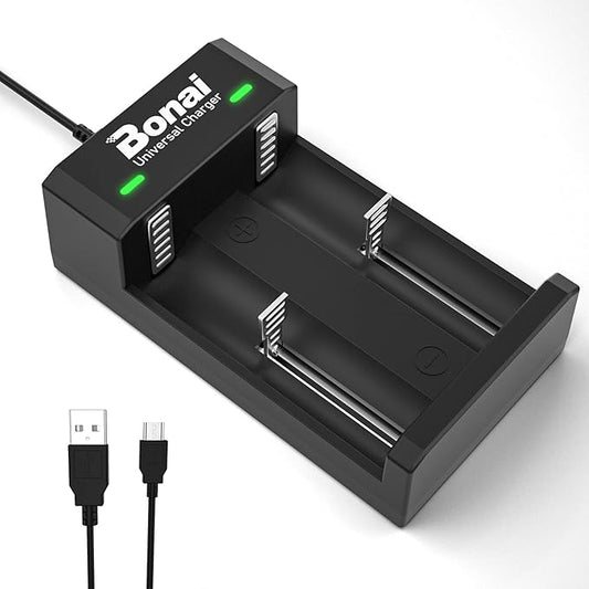 Nein Auslaufartikel (Produktion durch BONAI ZN834E Universal USB Akku Ladegerät für 3,7V Li-Ion & 1,2V NI-MH/NI-CD AA AAA C D Batterien mit LCD-Display