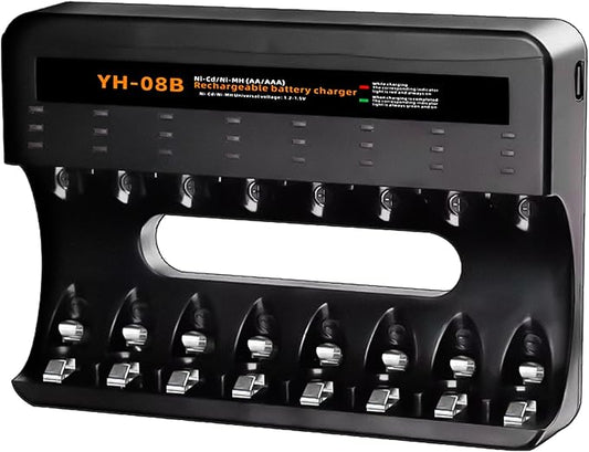 AA AAA Akku Ladegerät Universal Batterie ladegerät Intelligentes Smart Battery Charger für AA/AAA NI-MH NI-CD Wiederaufladbar Batterien (8 Slot)