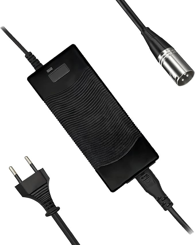 Scooter Corner 36V 42V 2A E-Bike Ladegerät mit 3-Pin XLR Stecker für Elektroroller, Golf Cart & Rollstuhl – 749838125324