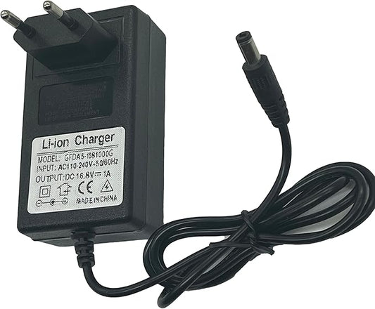 Lelukee USTF-ENBJ Universal Ladegerät 16,8V 1A für Lithium-Ionen-Akkus, AC 100-240V mit 5,5 mm Stecker und 1M Kabel