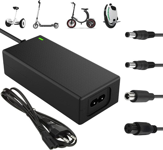 Shenzhen Yueba Technology Co., Ltd. Shenzhen Yueba 42V 2A 100W Ladegerät für E-Scooter & Hoverboard mit 4 Anschlüssen, EU – 100W-42V2A